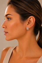 Bossa - Zirconia & Gold Earrings