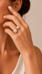 Bossa - Bold Adjustable Gold & Zirconia Ring