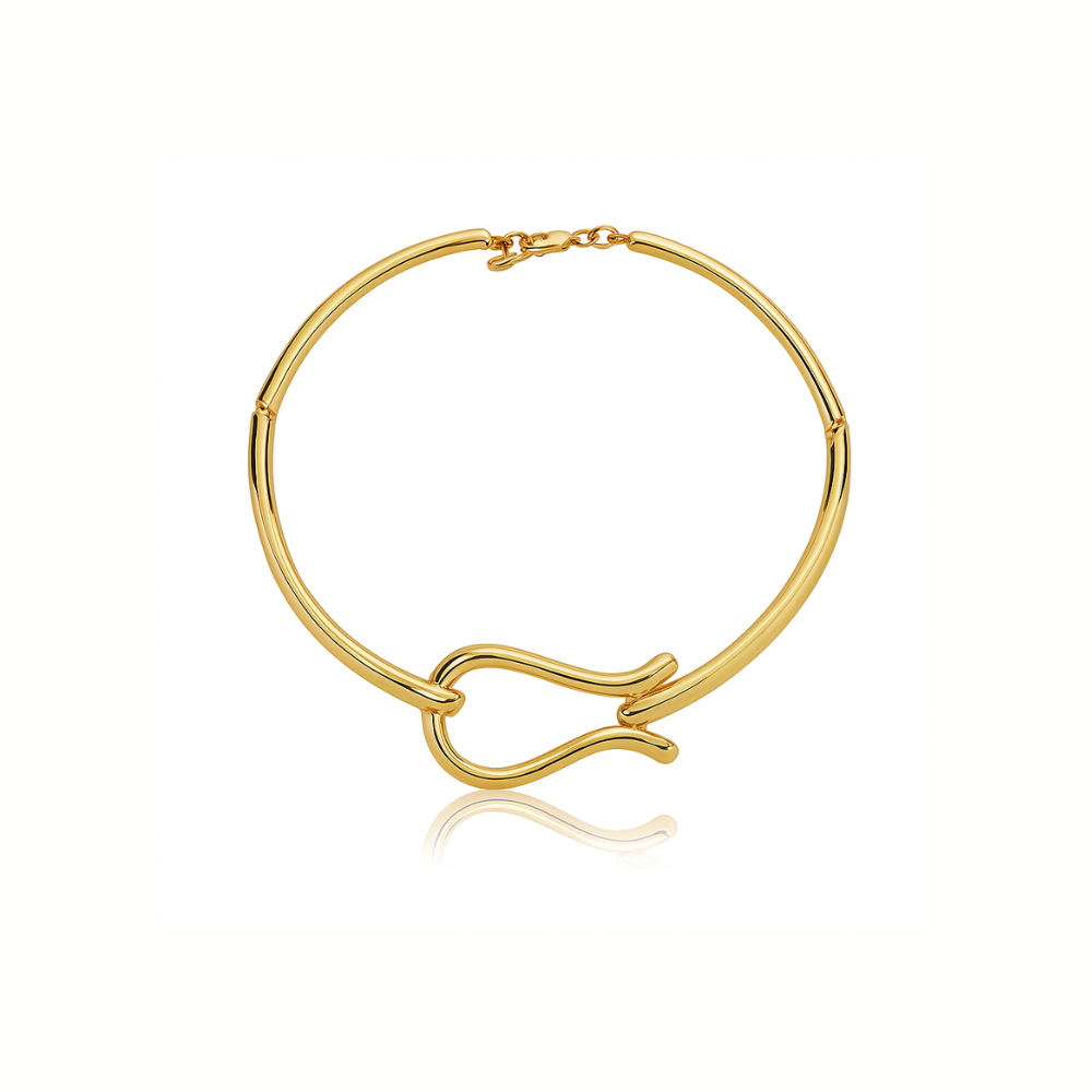 Sculptural Open-Loop Necklace