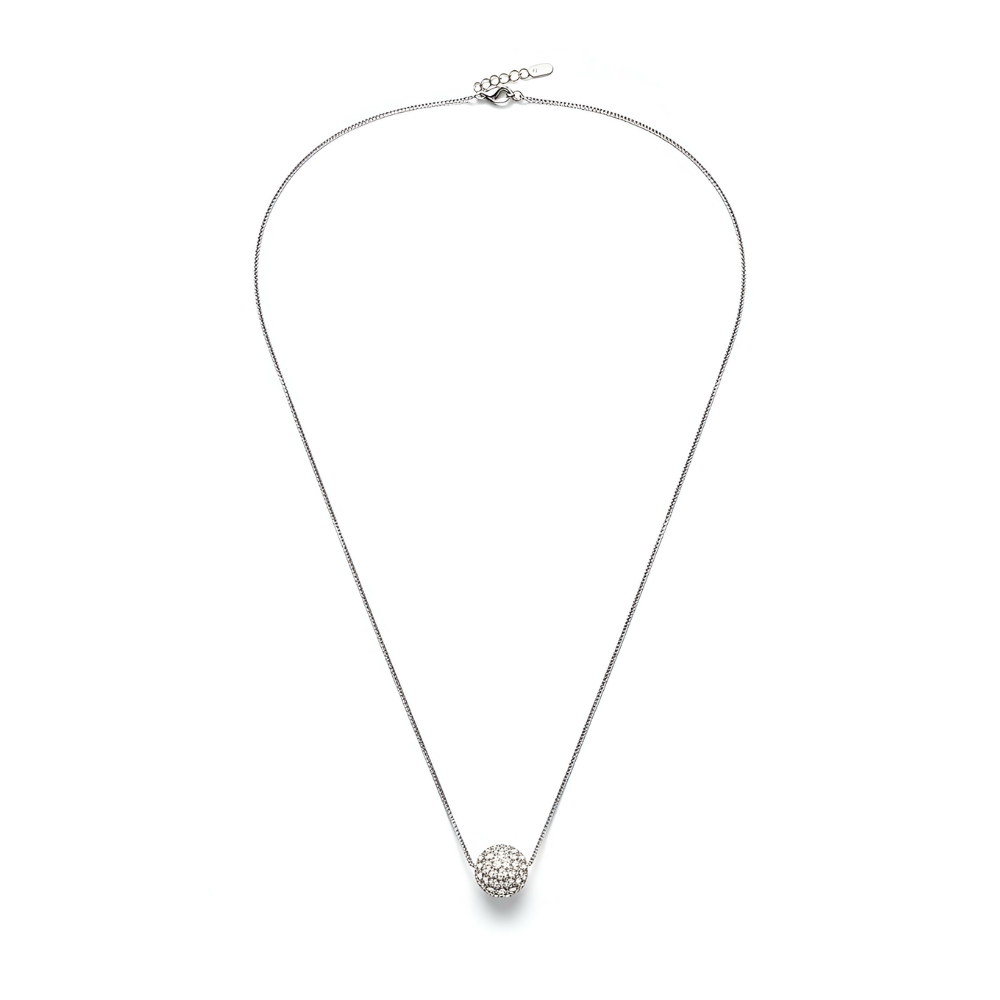 Venetian Pendant Necklace - Silver