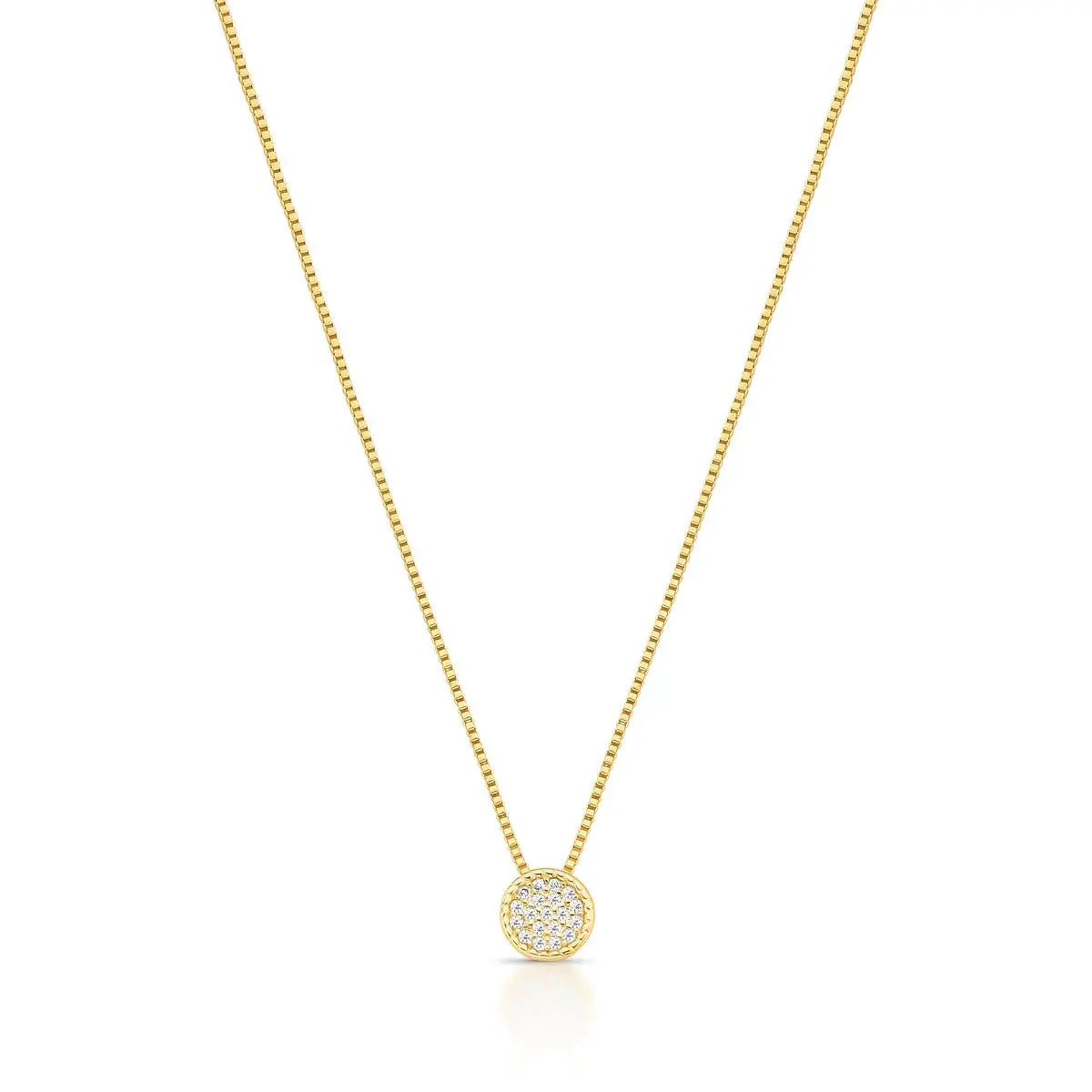 Necklace with Round Zirconia Pendant
