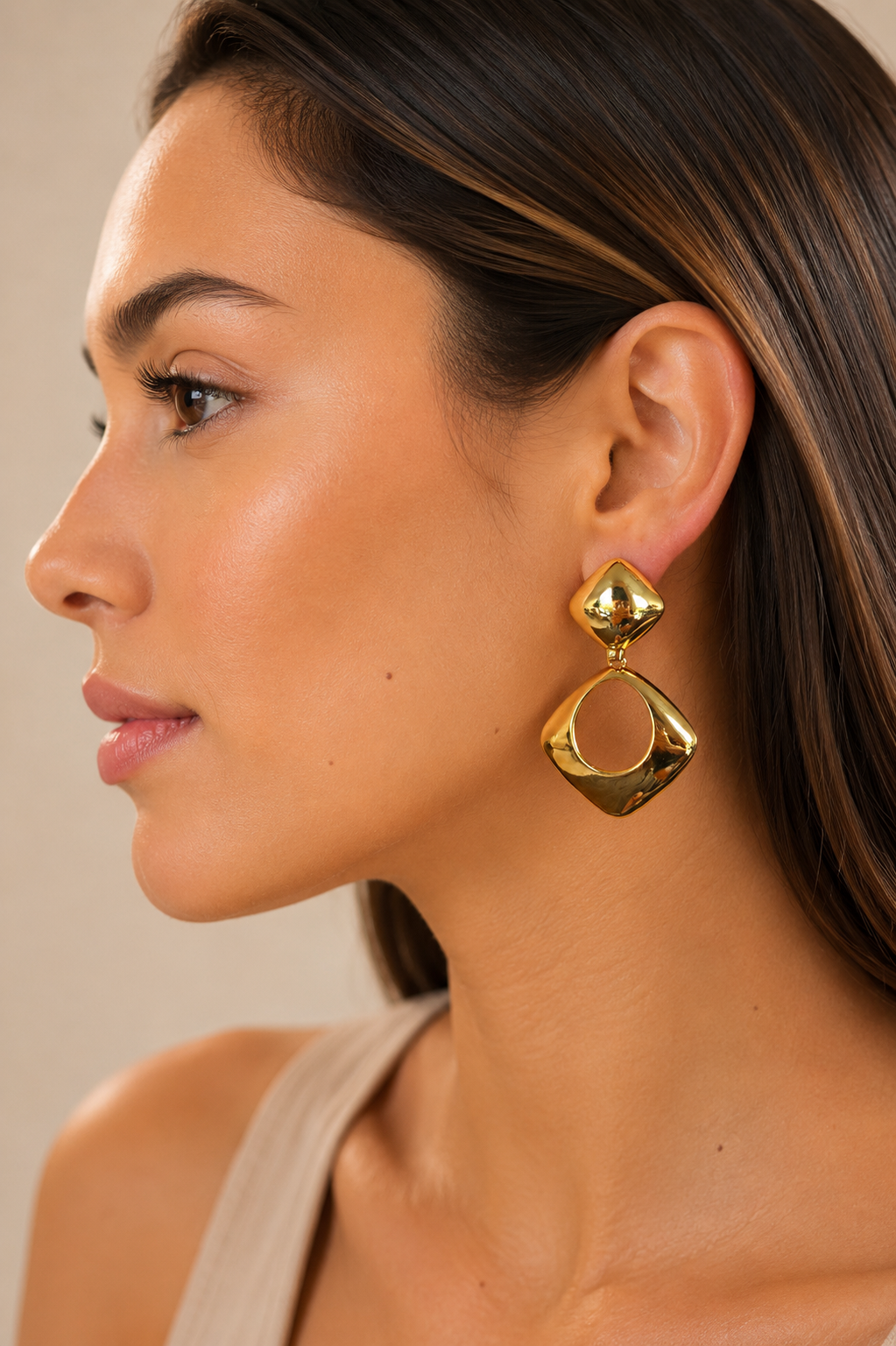 Bossa - Drop Gold Earrings