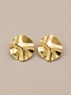 Bossa - Round Gold Earrings