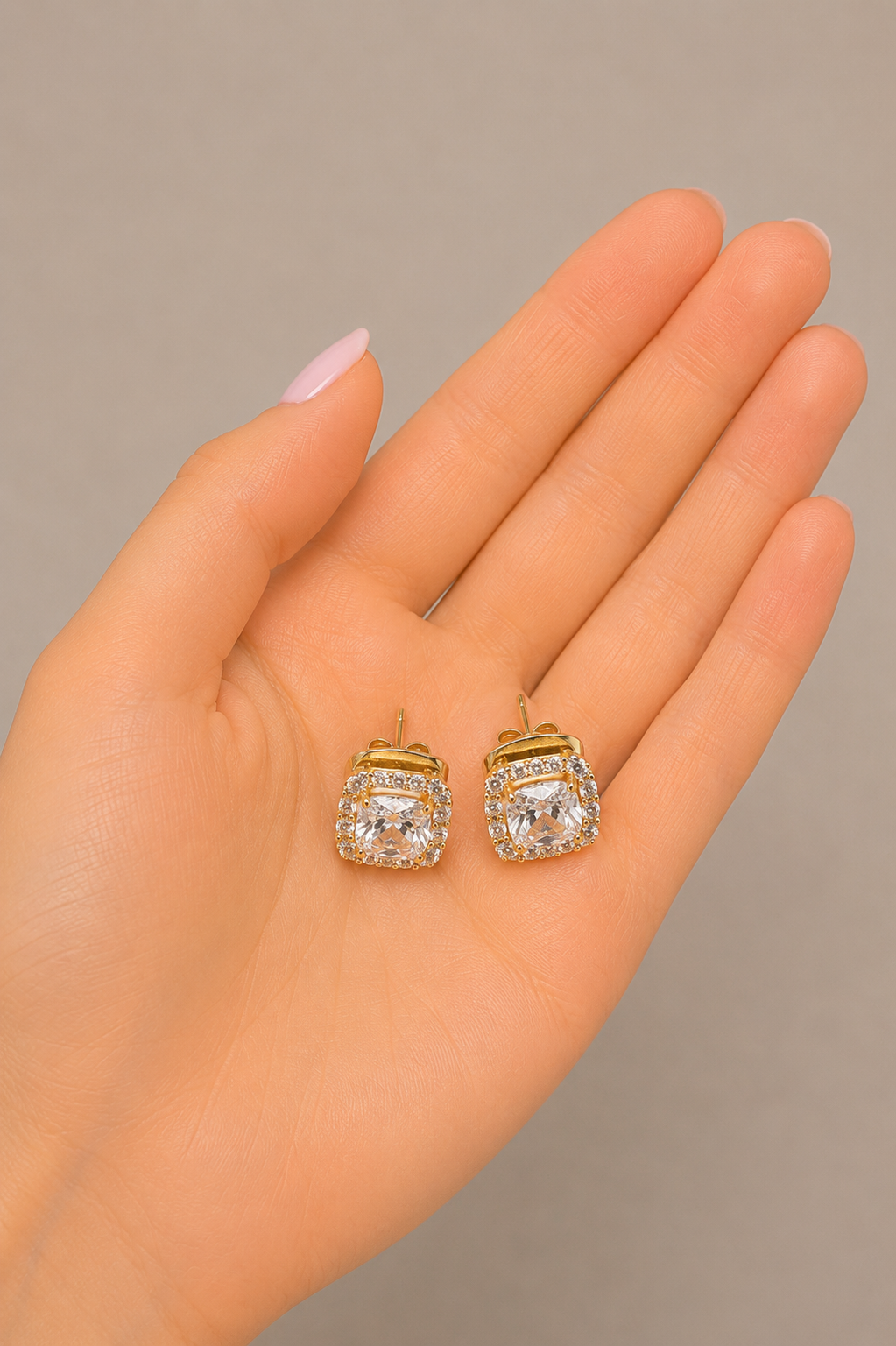 Bossa - Zirconia & Gold Earrings