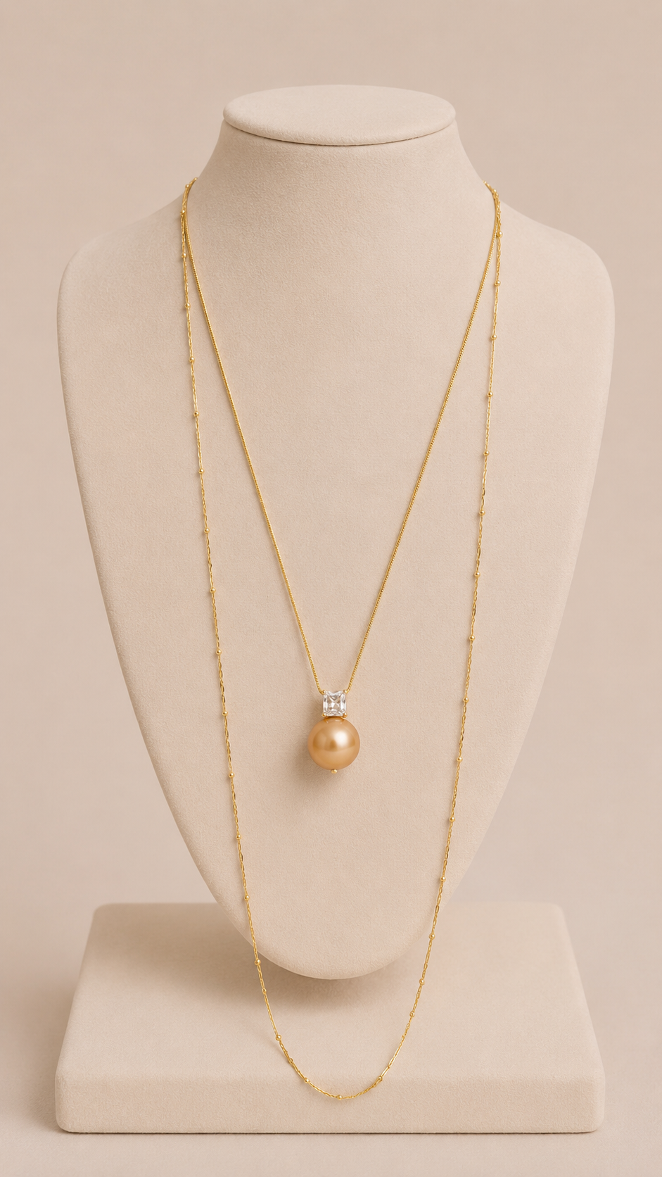 Bossa - Double Strand Necklace with Pearl