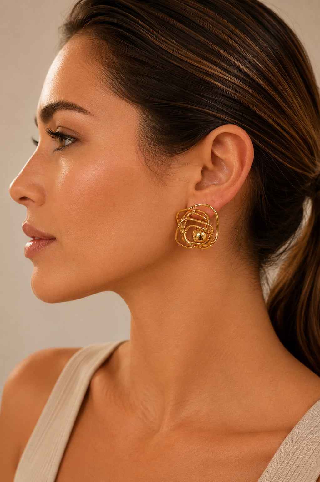 Bossa - Flower Gold Earrings