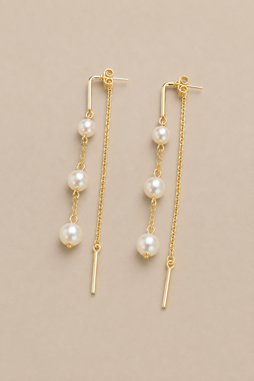 Bossa - Pearls Gold Earrings