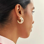 Half Hoops with Enamel Finish