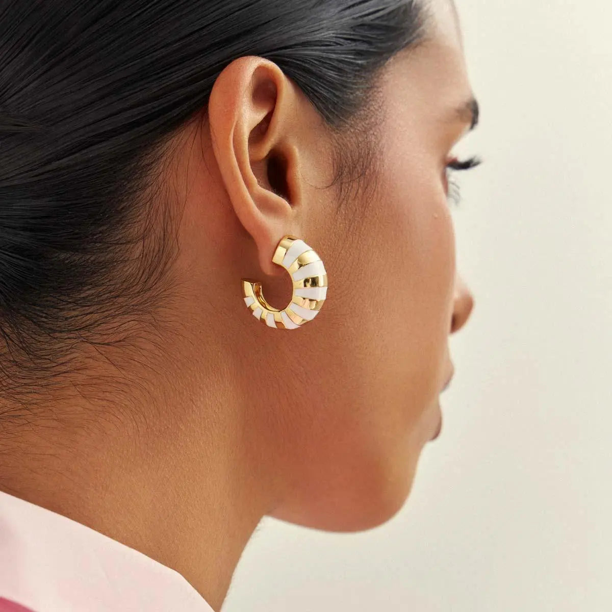 Half Hoops with Enamel Finish