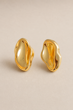 Bossa - Organic Stud Gold Earrings