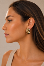 Bossa - Sculptural Gold Stud Earrings