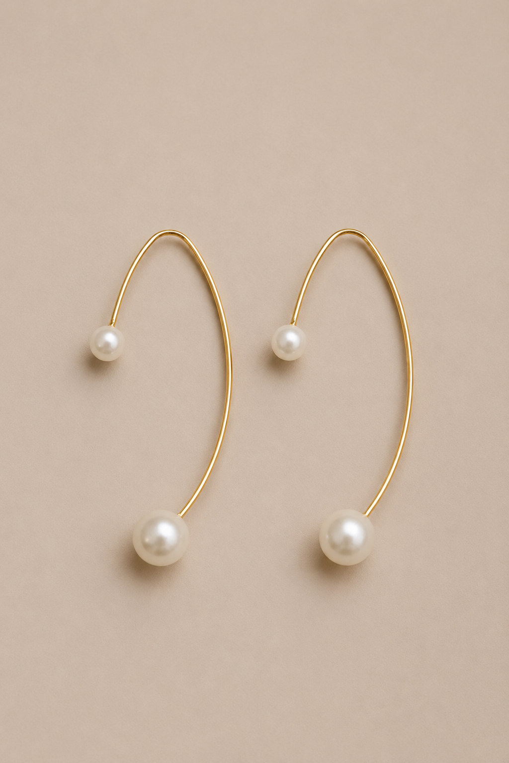 Bossa - Pearl & Gold Drop Earrings