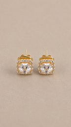 Bossa - Zirconia & Gold Earrings