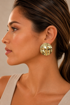 Bossa - Round Gold Earrings