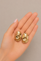 Bossa - Sculptural Gold Stud Earrings