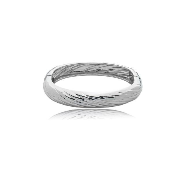 Etched Diagonal Bangle