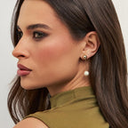 Ear Jacket with Pearl & Smooth Sphere