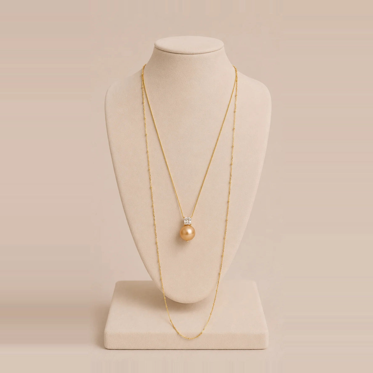 Bossa - Double Strand Necklace with Pearl