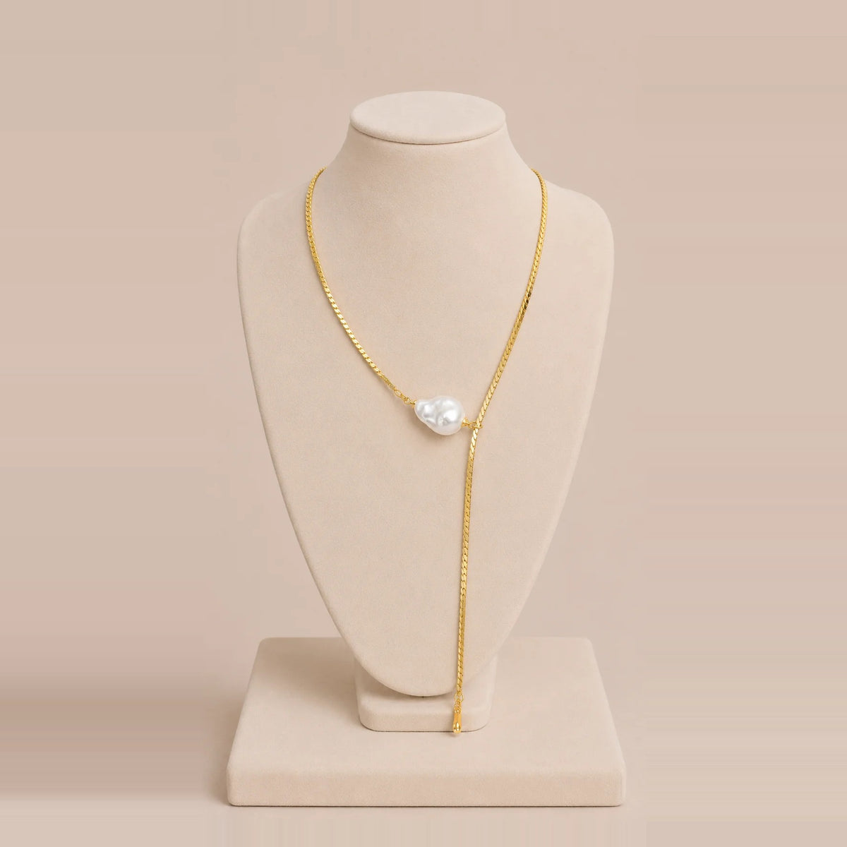 Bossa - Lariat Necklace with Baroque Pearl