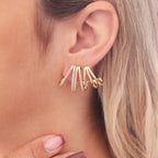 Seven-Row Ear Cuff with Zirconias