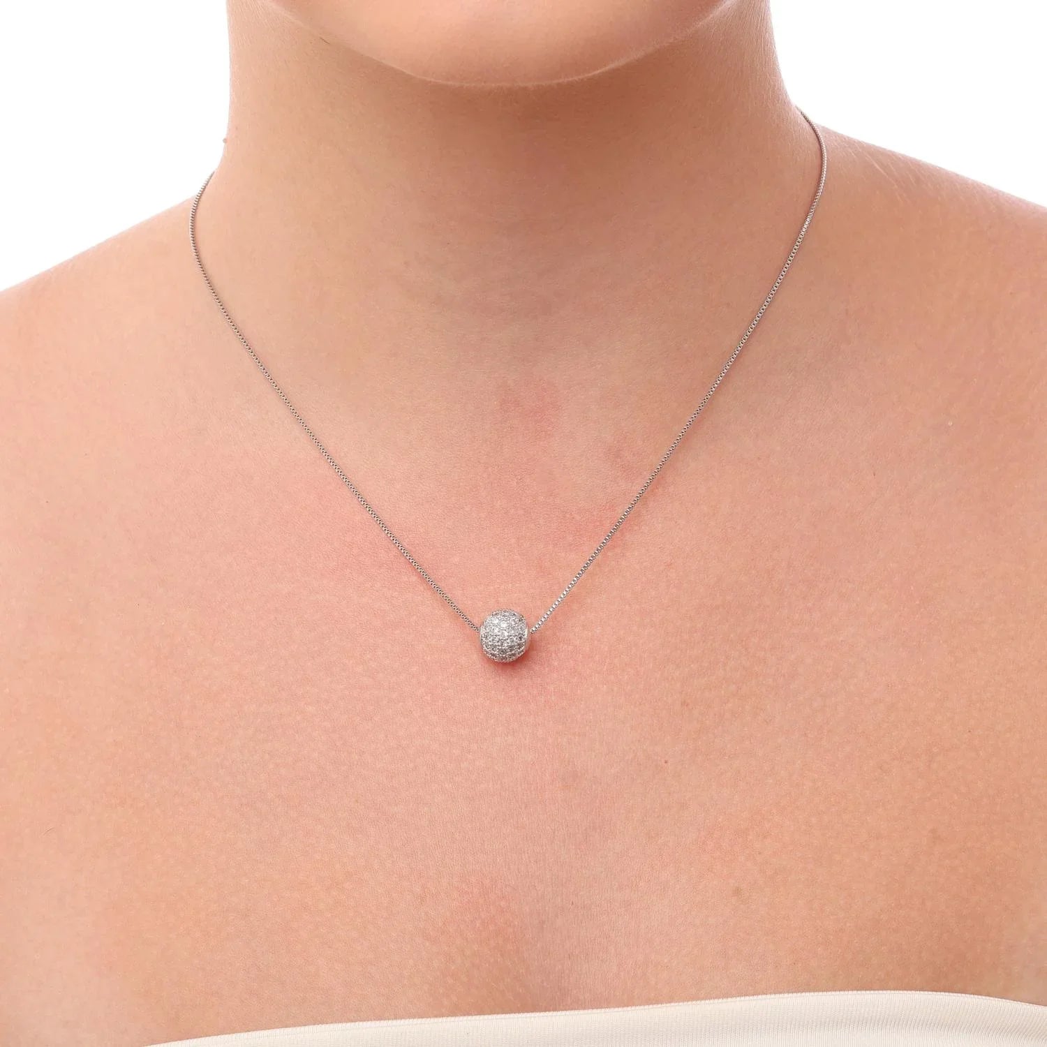 Venetian Pendant Necklace - Silver