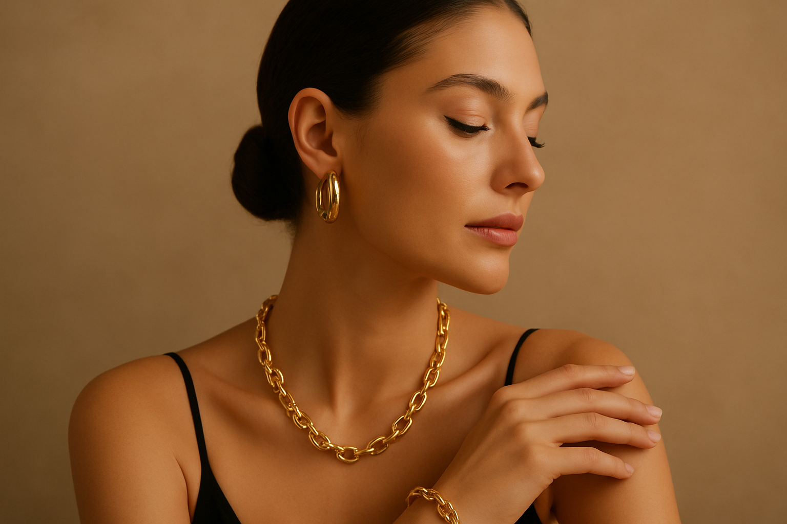 mulher com joias elegante