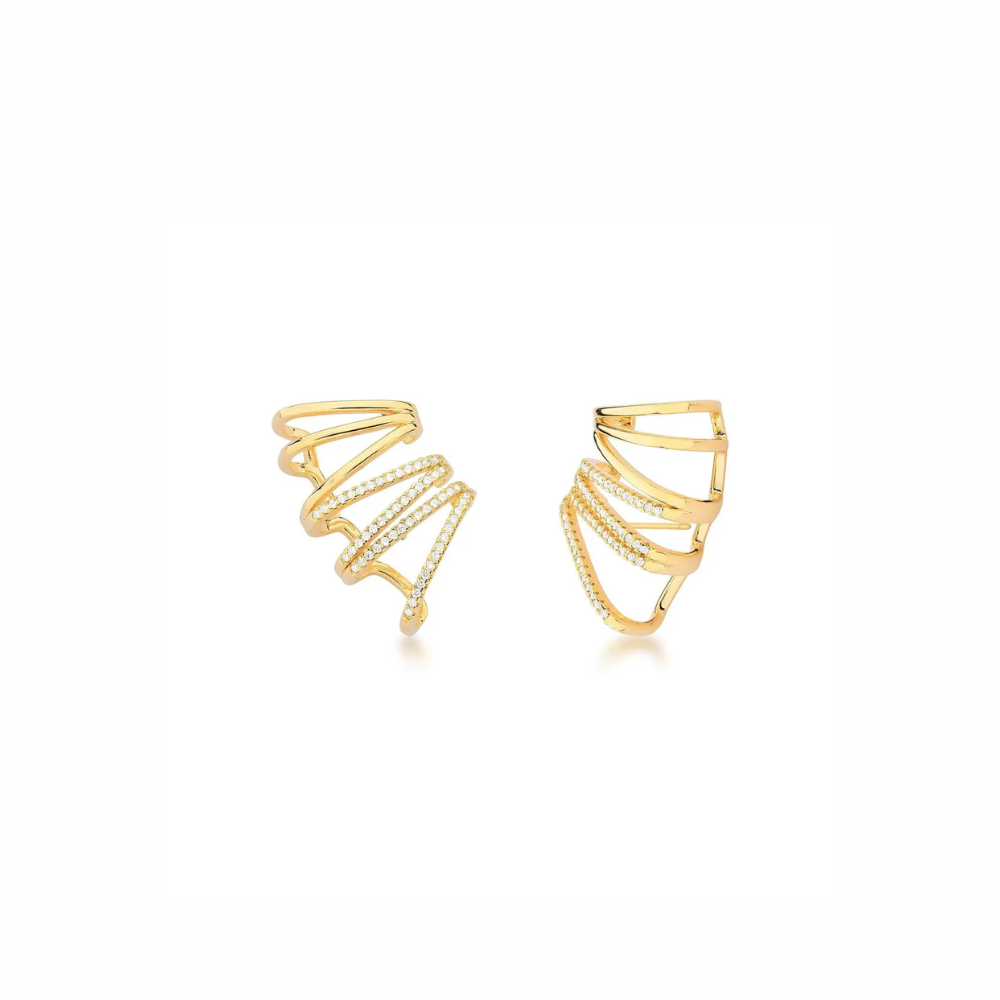 Seven-Row Ear Cuff with Zirconias